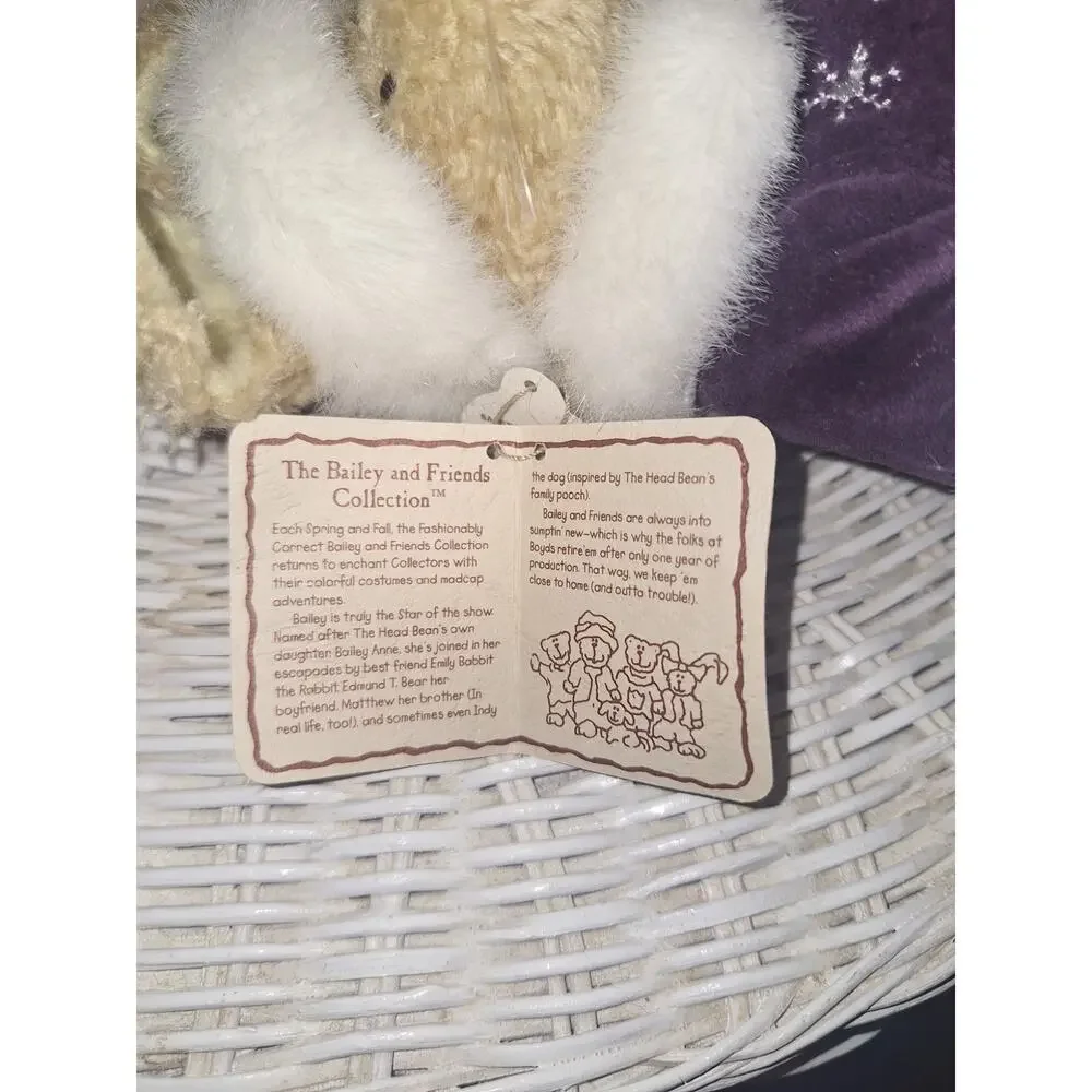 Vintage Boyds Emily Babbit Collection Rabbit Purple Winter Coat Collectible Gift